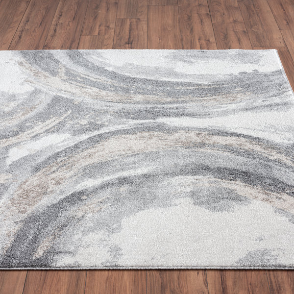 Orren Ellis Alaxandria Geometric Gray Area Rug Wayfair